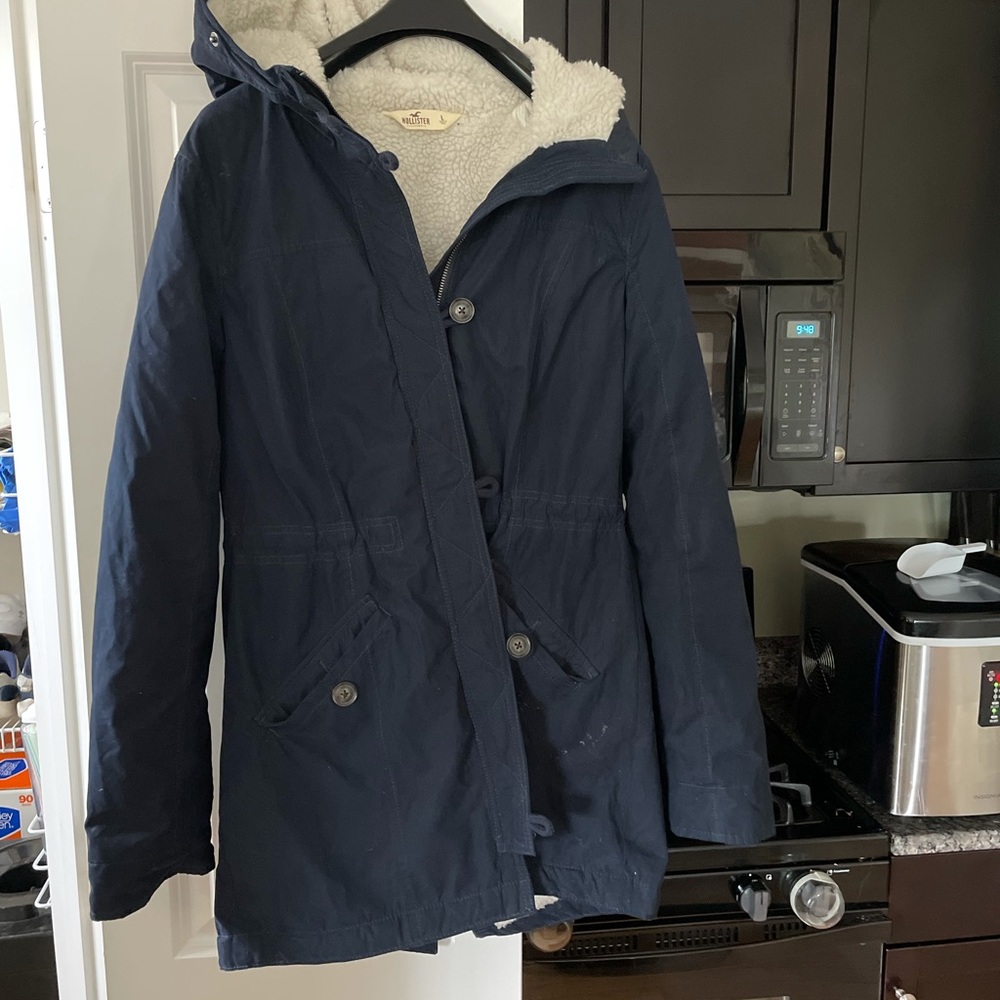 Women’s Navy blue Hollister winter coat worn once